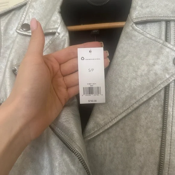 Silver Biker Jacket - Picture 4 of 6